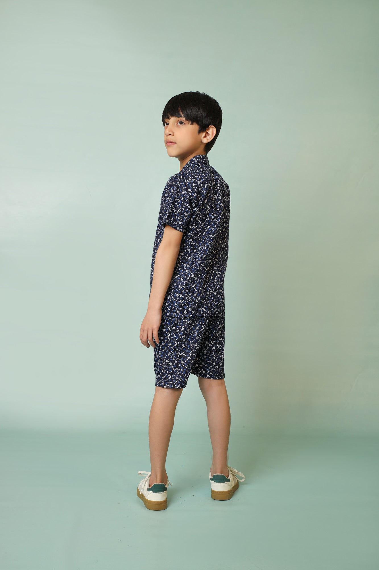 Me&Mum Boys' Black Nicker Shirt Set – Premium Cotton Fabric 25SG021-02Y-BLK