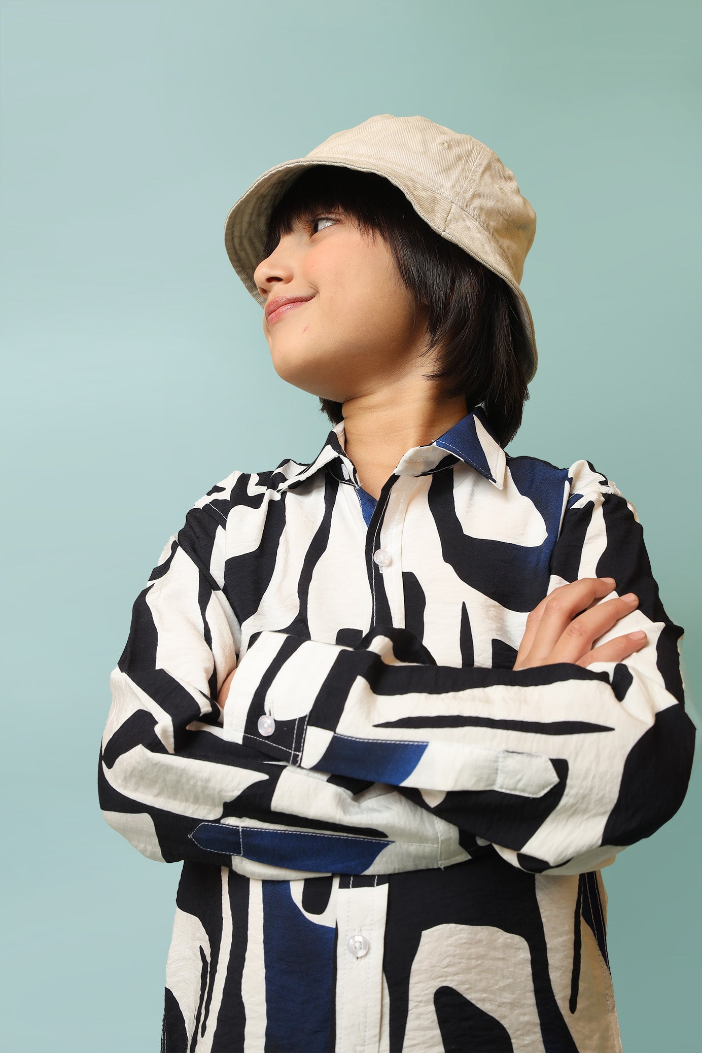 Boys' Black & White Casual Shirt meandmum