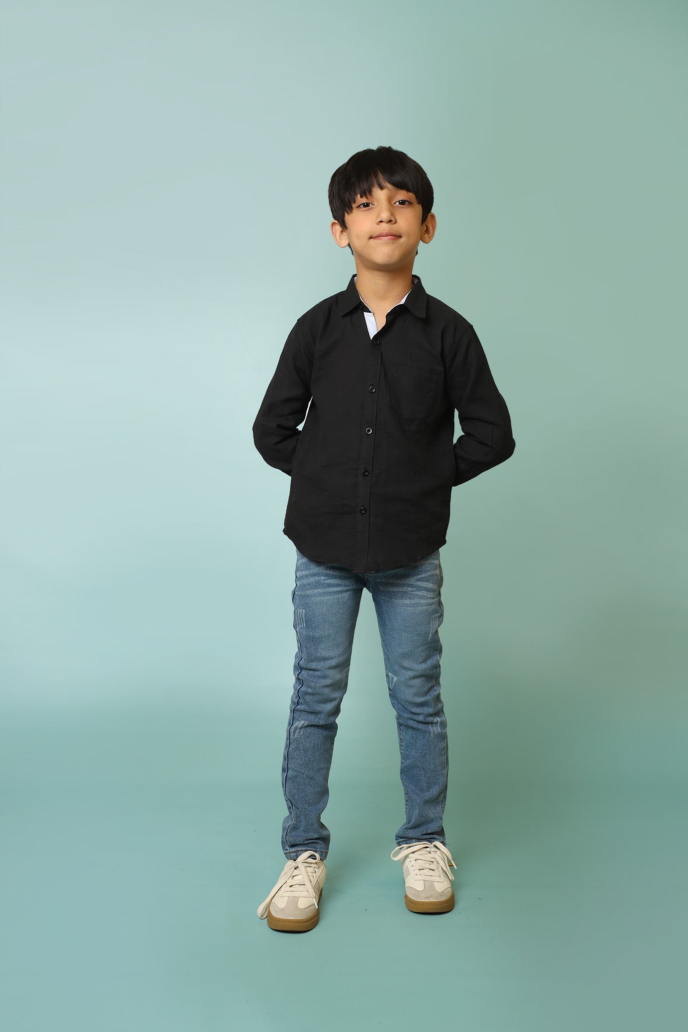 Boys' Black Casual Shirt meandmum