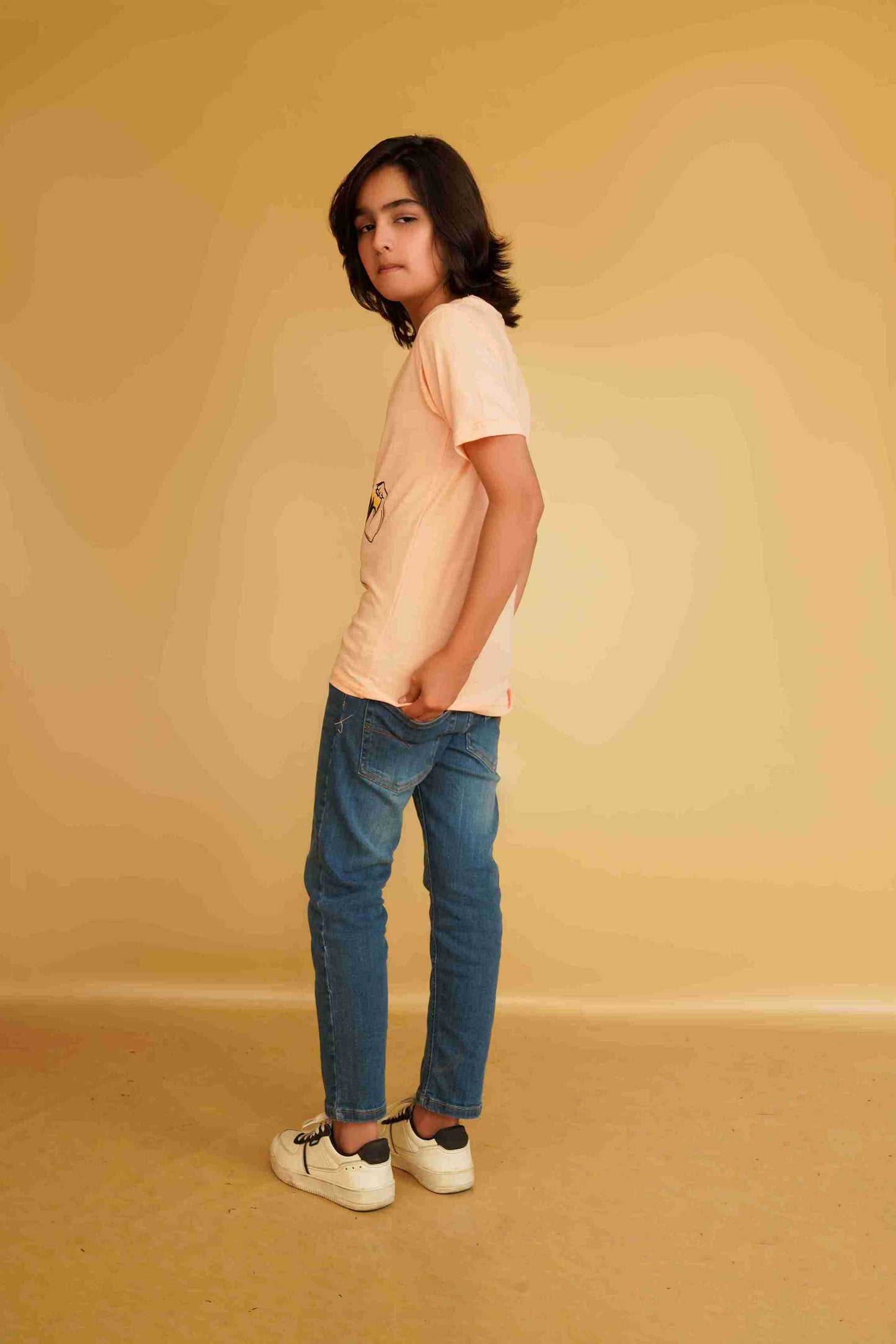 Boys' Peach T-Shirt β Soft, Stylish & Comfortable 25SB109-02Y-PCH