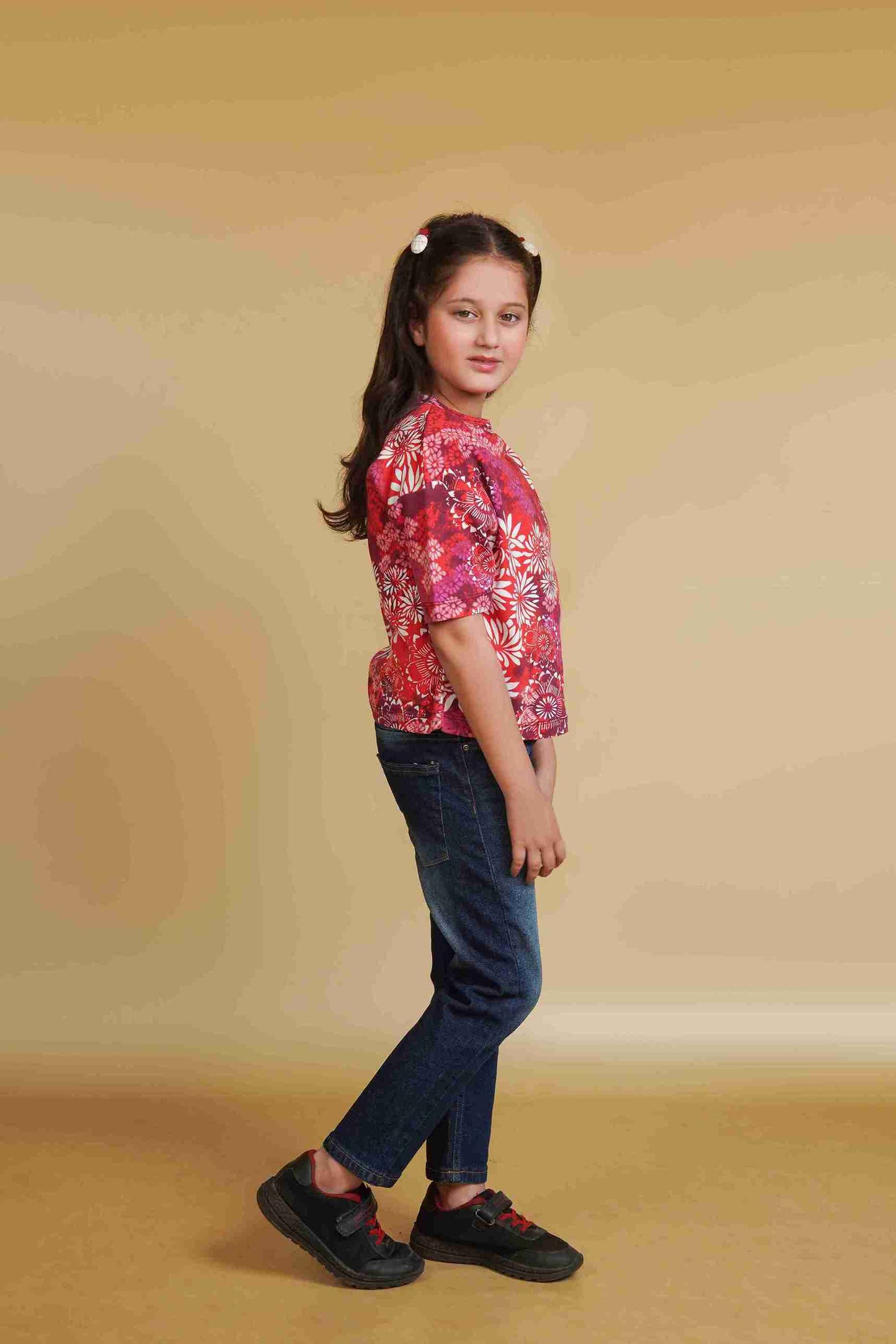 Girls Red T-Shirt | Soft & Versatile – Me&Mum