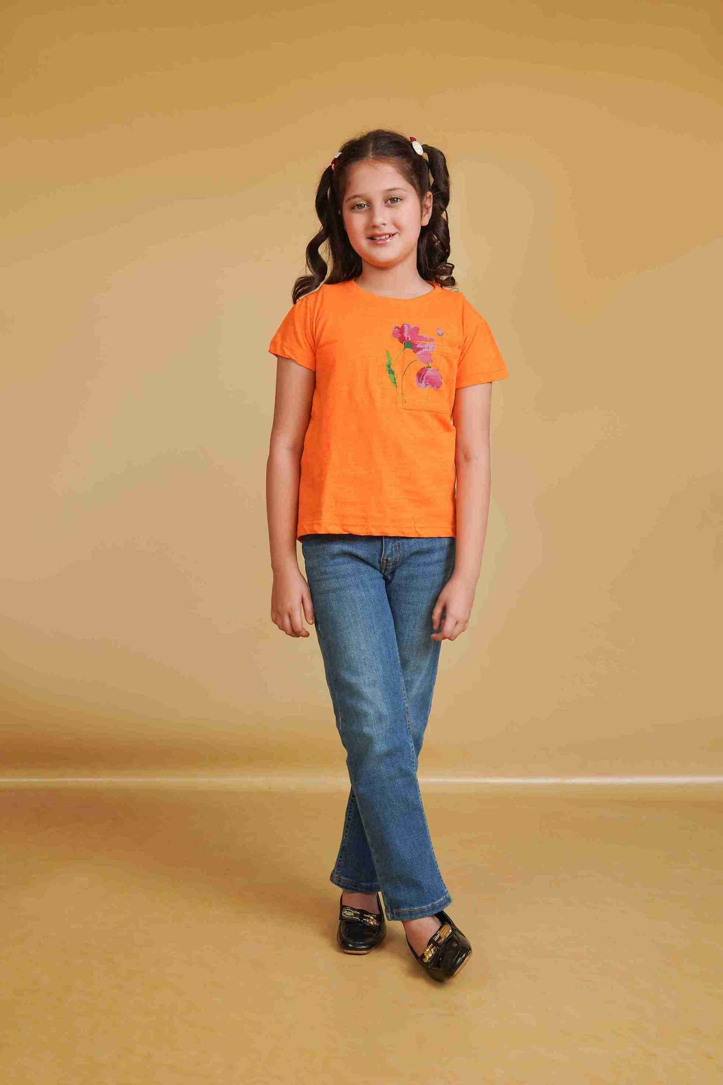 Girls' Orange T-Shirt β Bright, Stylish & Comfortable 25SG084-02Y-ORG