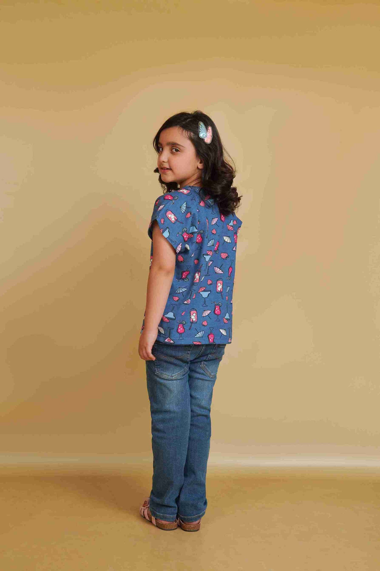 Girls' Blue T-Shirt | Soft & Versatile – Me&Mum