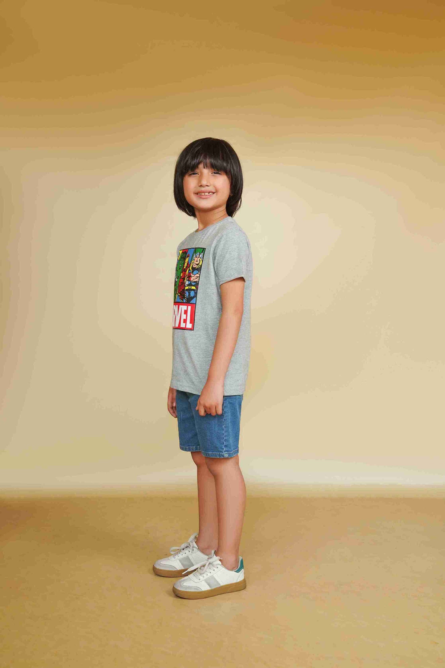Boys Gray T-Shirt | Soft & Versatile – Me&Mum 25SB034-02Y-GRY