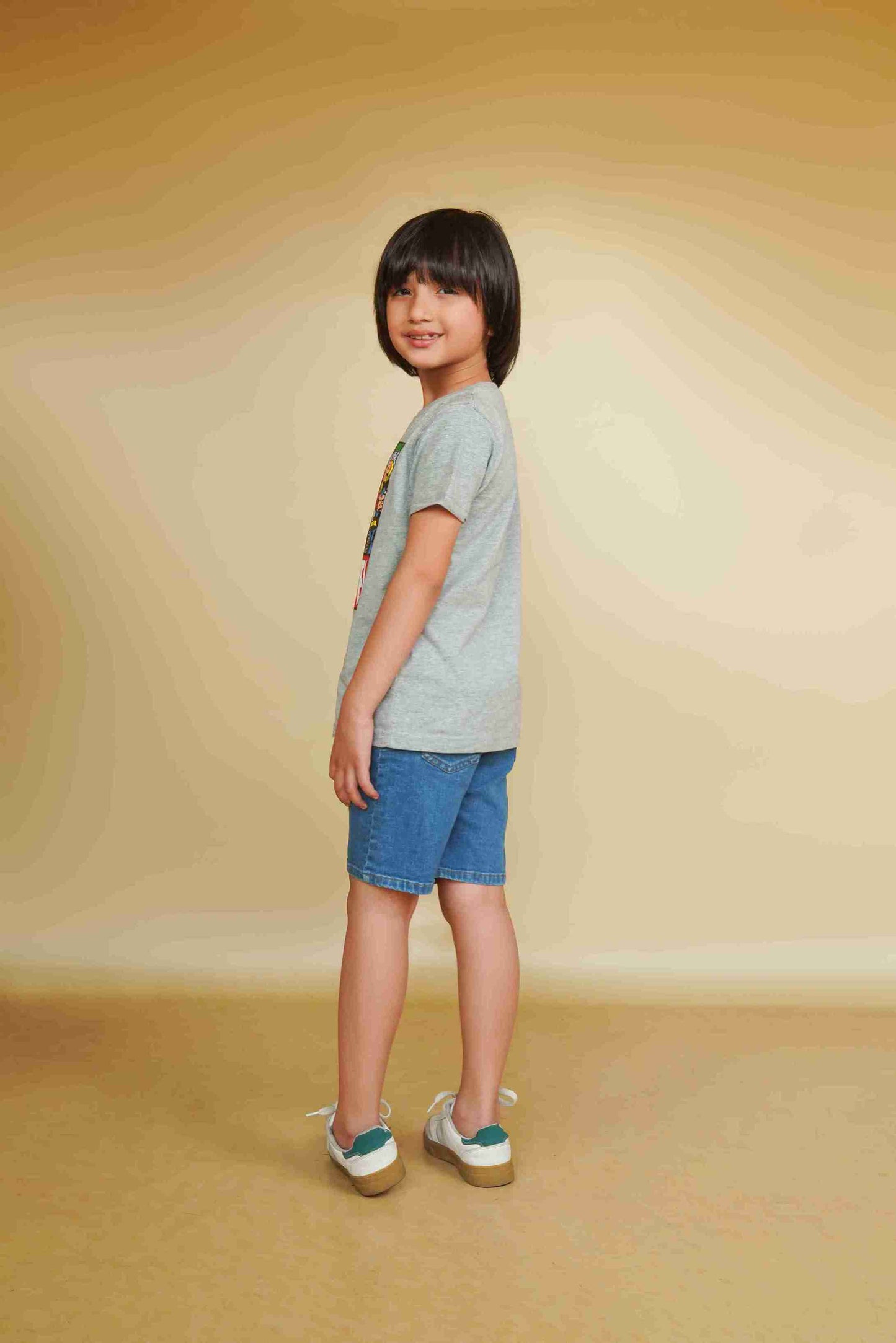 Boys Gray T-Shirt | Soft & Versatile – Me&Mum 25SB034-02Y-GRY