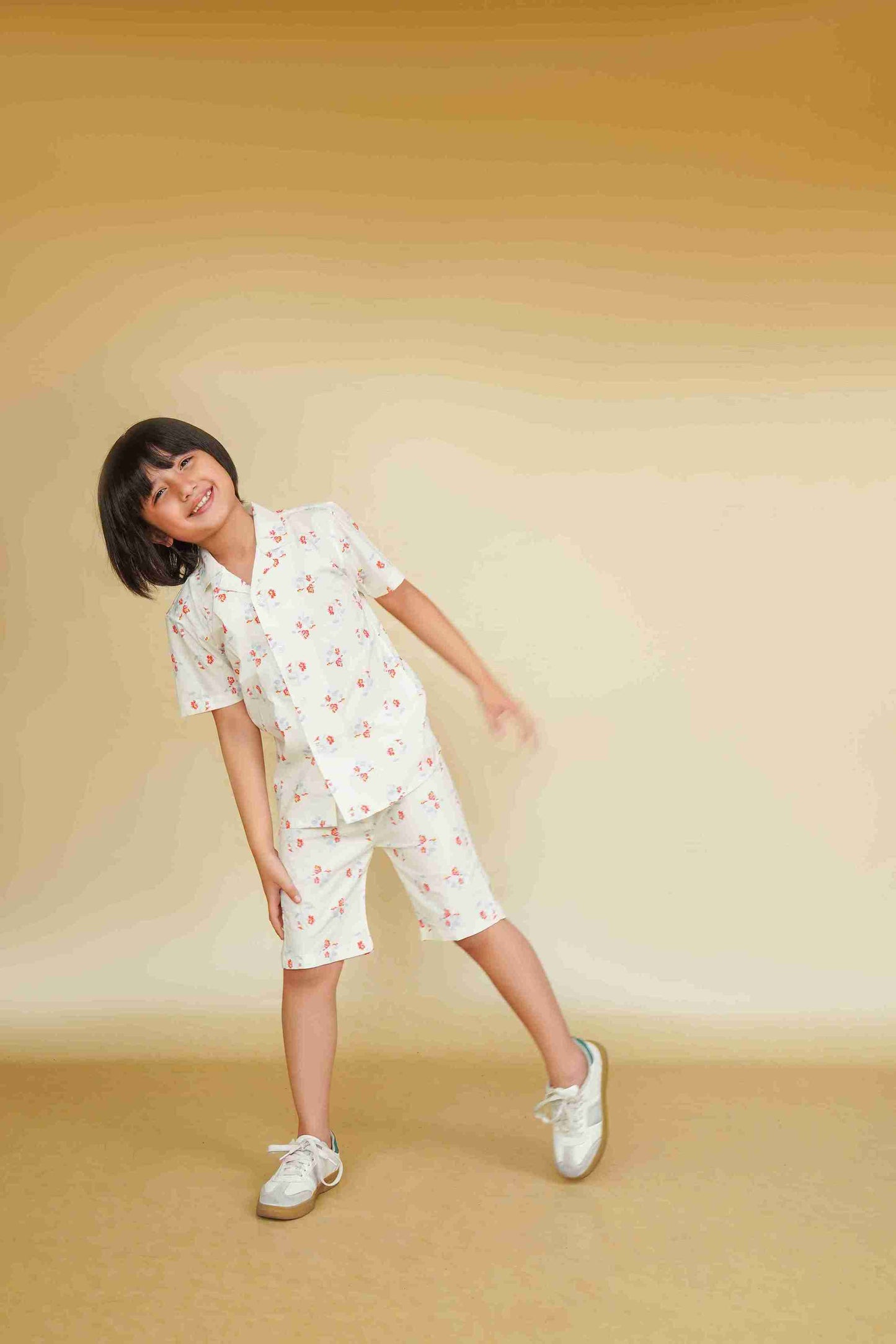Me&Mum Boys' White Nicker Shirt Set – Premium Cotton Fabric 25SG085-02Y-WHT