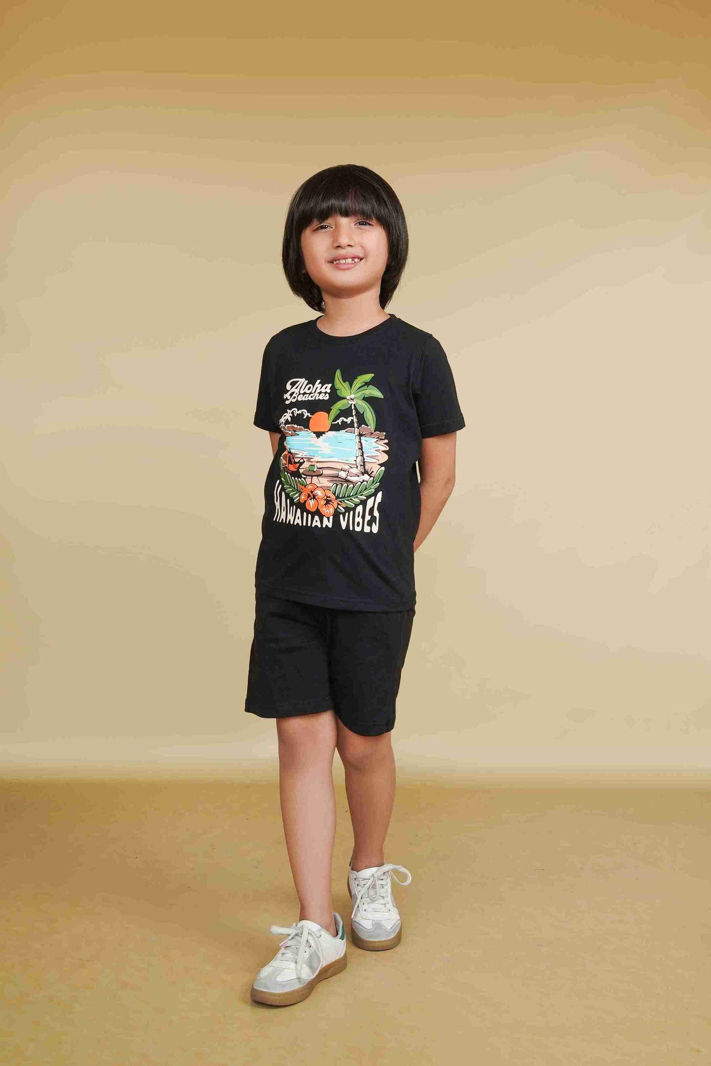 Boys' Black Knit Shirt | Timeless & Versatile – Me&Mum 25SB031-02Y-BLK