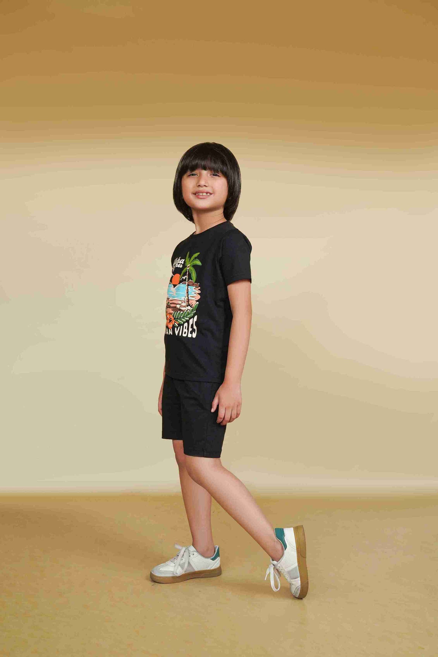 Boys' Black Knit Shirt | Timeless & Versatile – Me&Mum 25SB031-02Y-BLK
