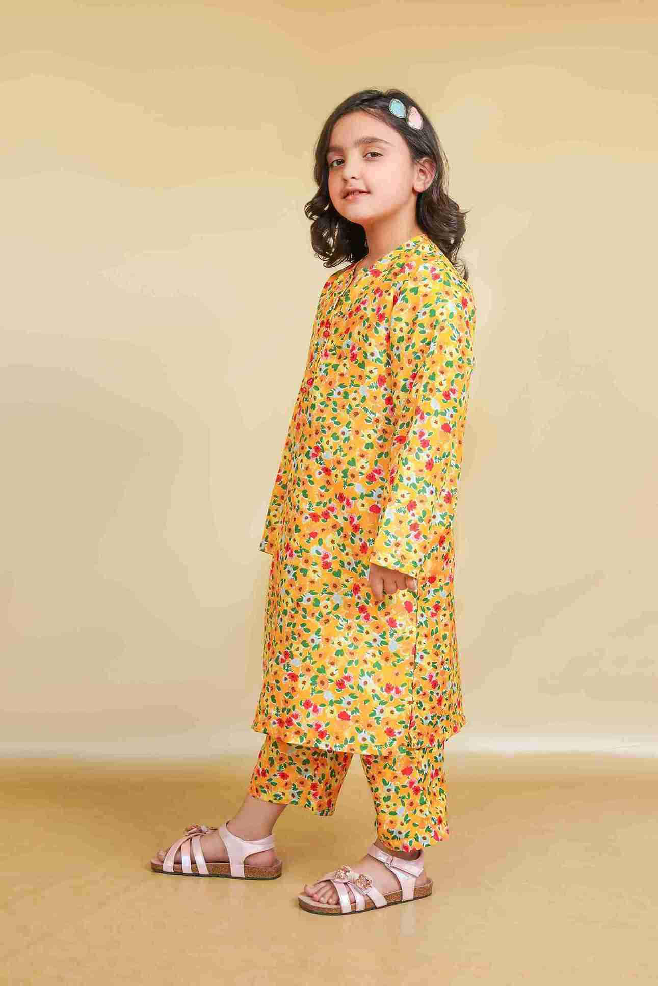 Girls' Yellow Corduroy Set | Stylish & Cozy – Me&Mum 25SG129-02Y-YLO