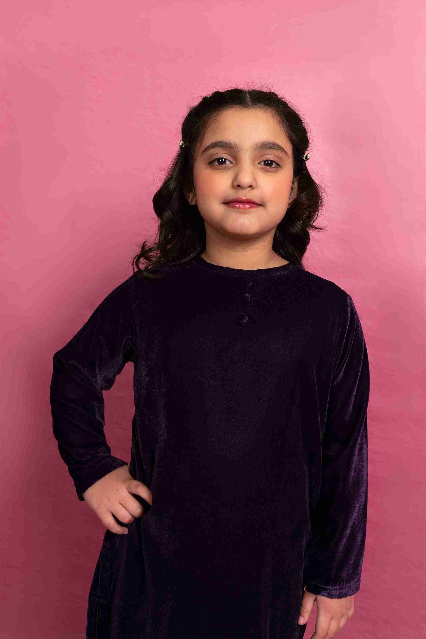 Dark Purple Girls Cord Set 24WG140-02Y-PRP