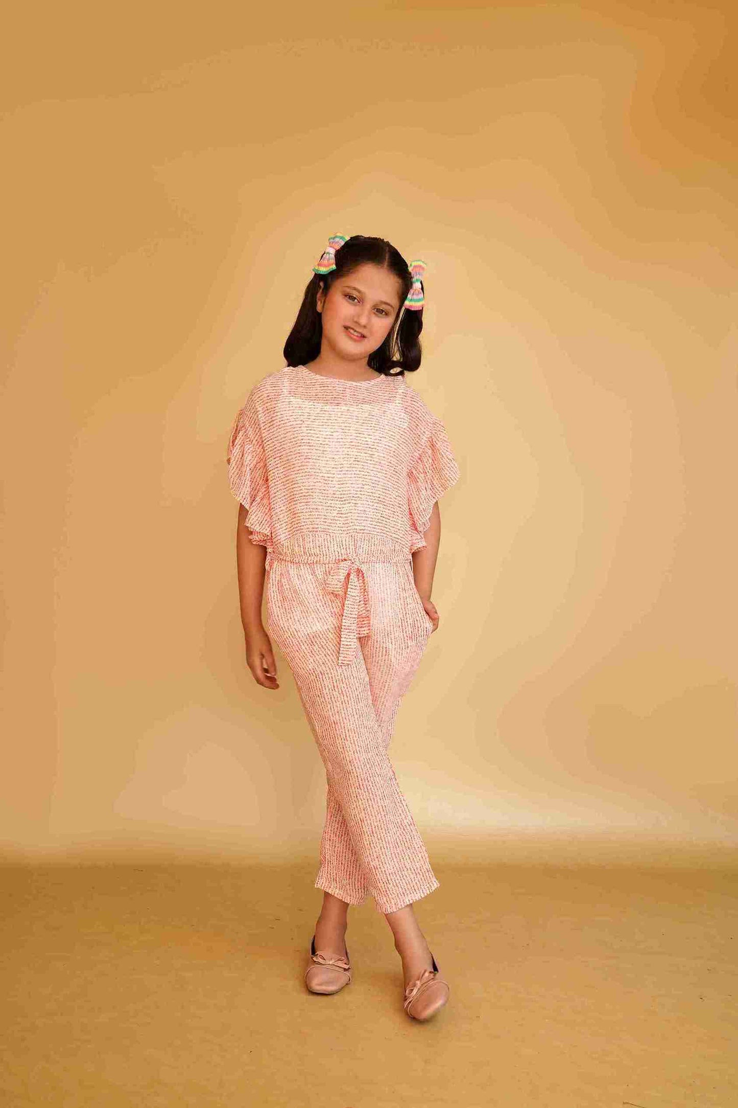 Girls' Pink Jumpsuit | Playful & Comfy – Me&Mum 25SG123-10Y-PNK