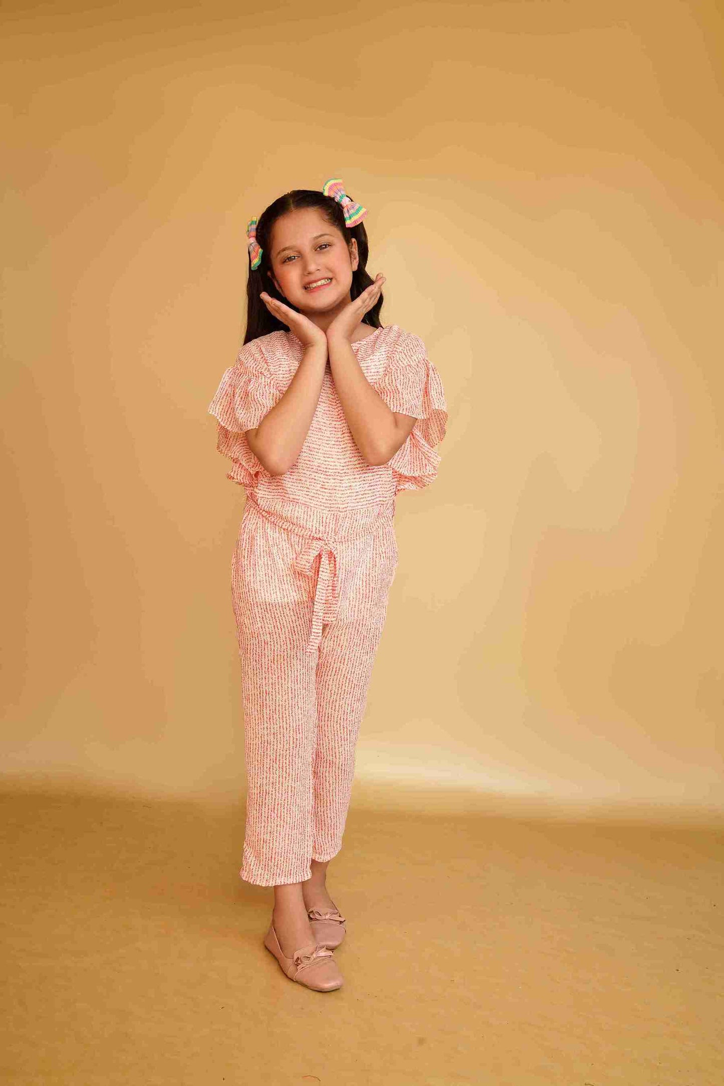 Girls' Pink Jumpsuit | Playful & Comfy – Me&Mum 25SG123-10Y-PNK