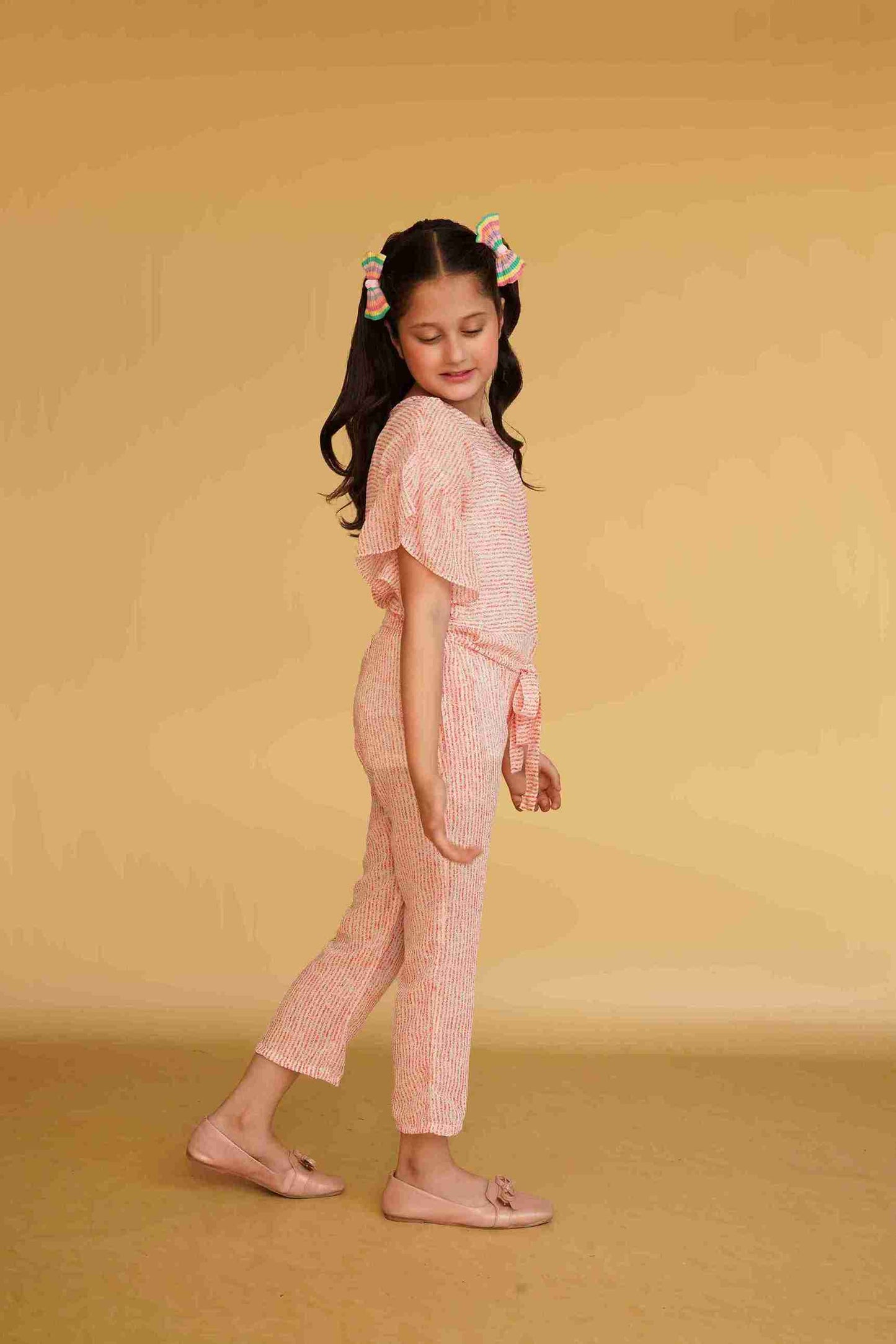 Girls' Pink Jumpsuit | Playful & Comfy – Me&Mum 25SG123-10Y-PNK