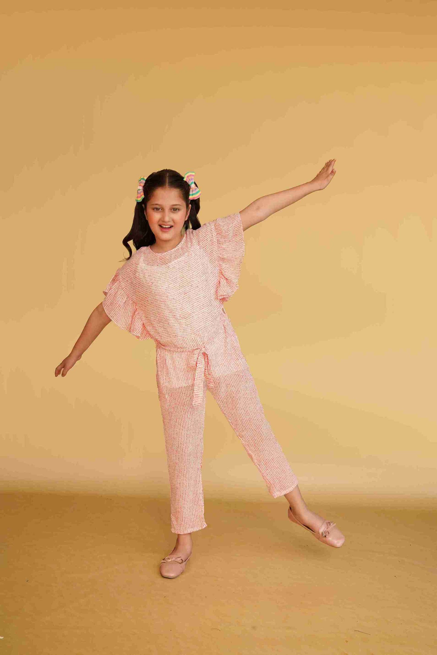 Girls' Pink Jumpsuit | Playful & Comfy – Me&Mum 25SG123-10Y-PNK
