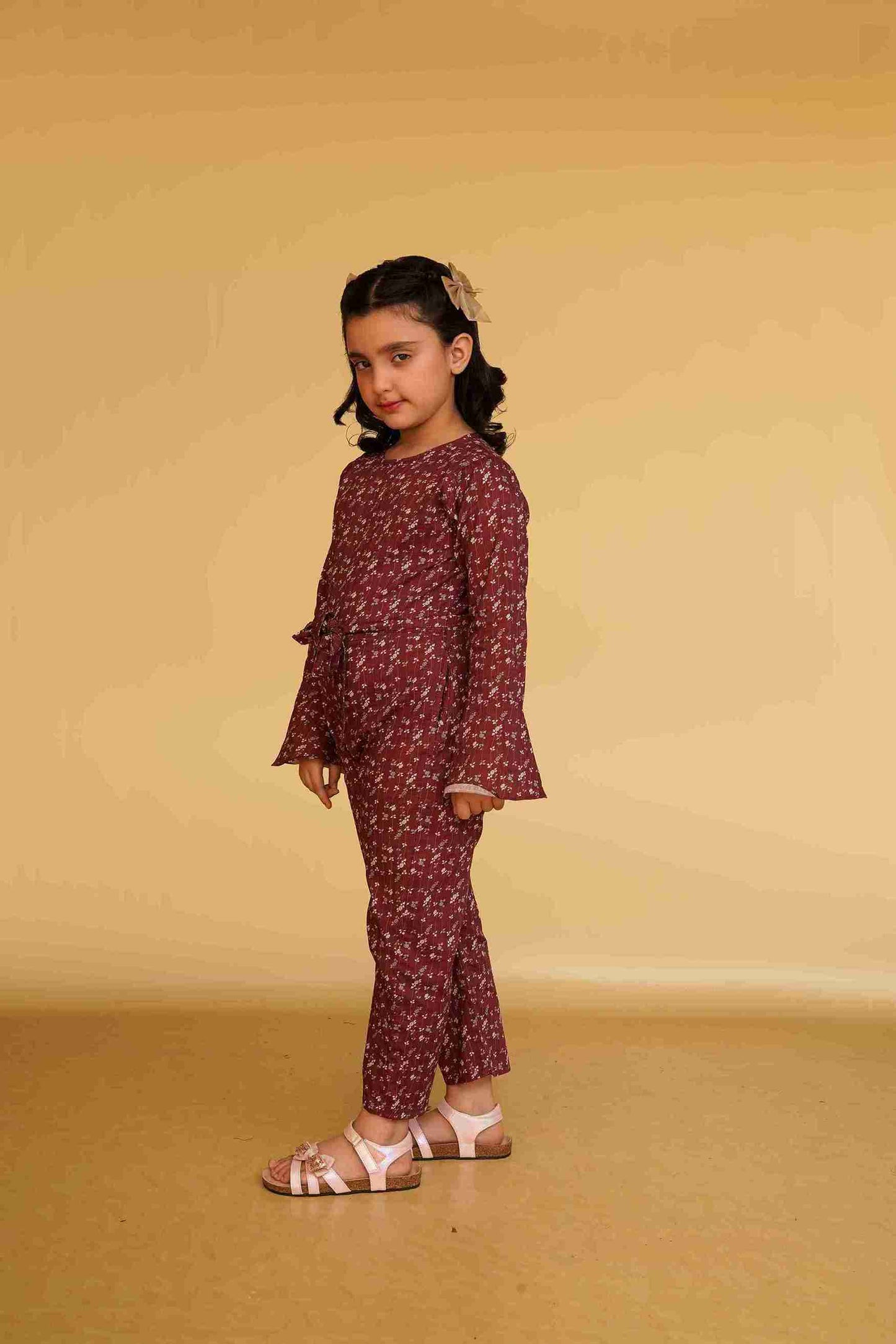 Girls' brownish-red Jumpsuit | Playful & Comfy – Me&Mum