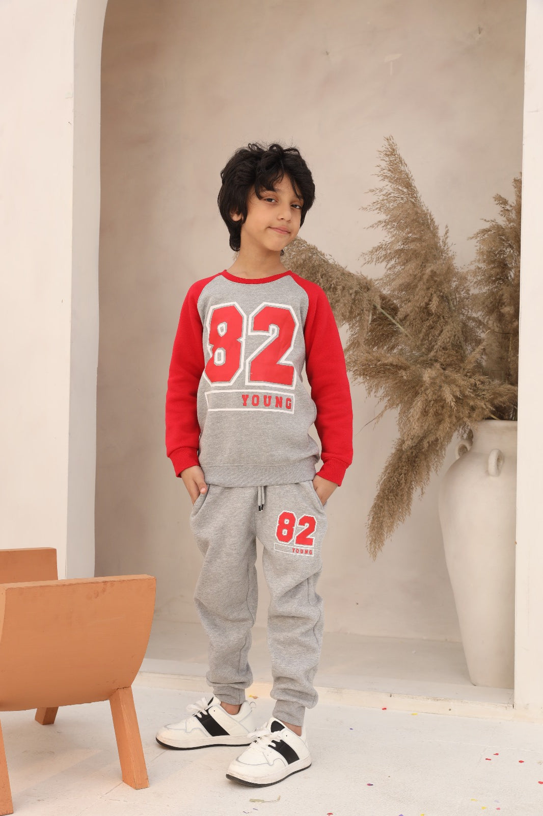 Boys Tracksuit – Bold, Comfortable, and Stylish 24WB066-02Y-RED