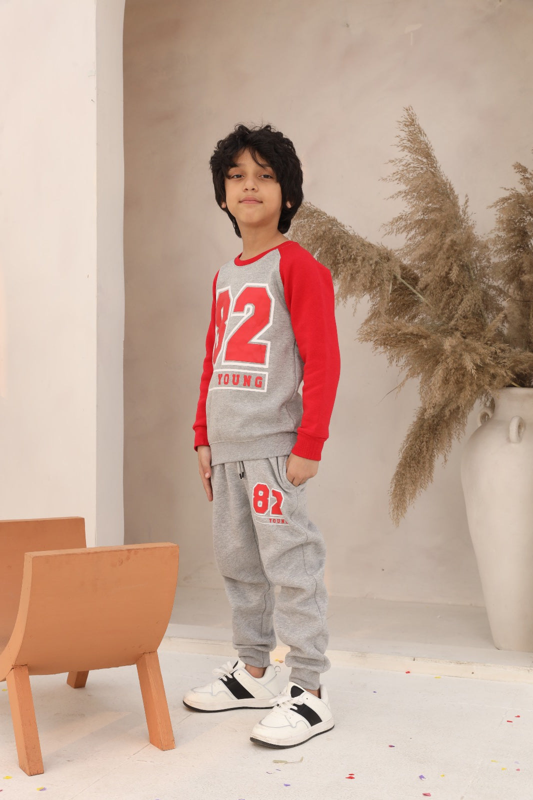 Boys Tracksuit – Bold, Comfortable, and Stylish 24WB066-02Y-RED