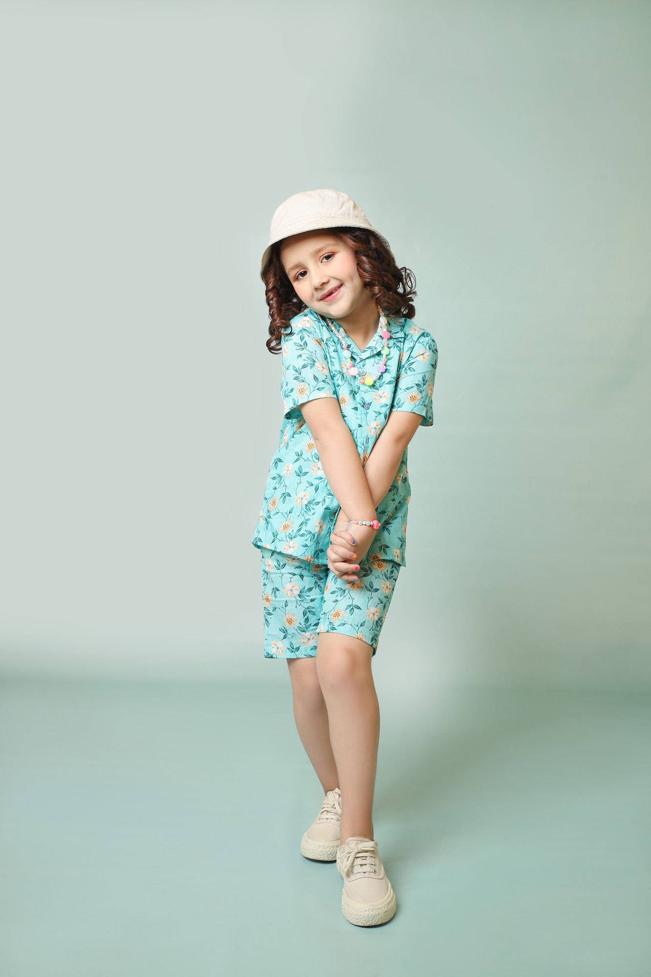 Me&Mum Girls' Nicker Shirt Set – Trendy & Comfortable Kidswear 25SB005-02-FRZ