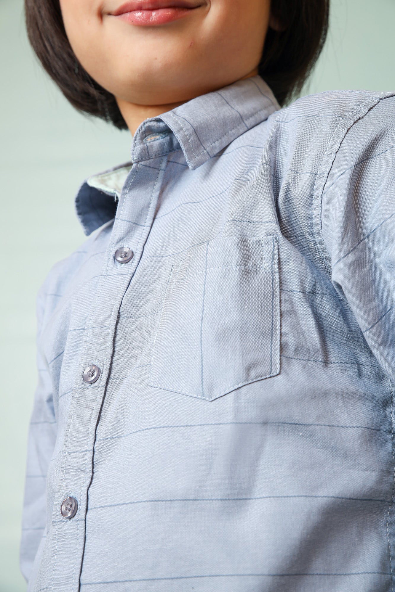Me&Mum Boys' Casual Shirt – Gray 25SB003-02Y-MUL