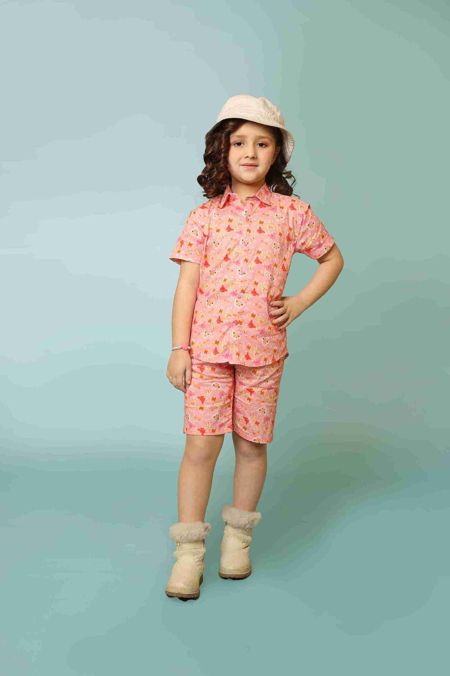 Me&Mum Girls' Nicker Shirt Set – Stylish & Comfortable Kidswear 25SB004-02Y-LPN