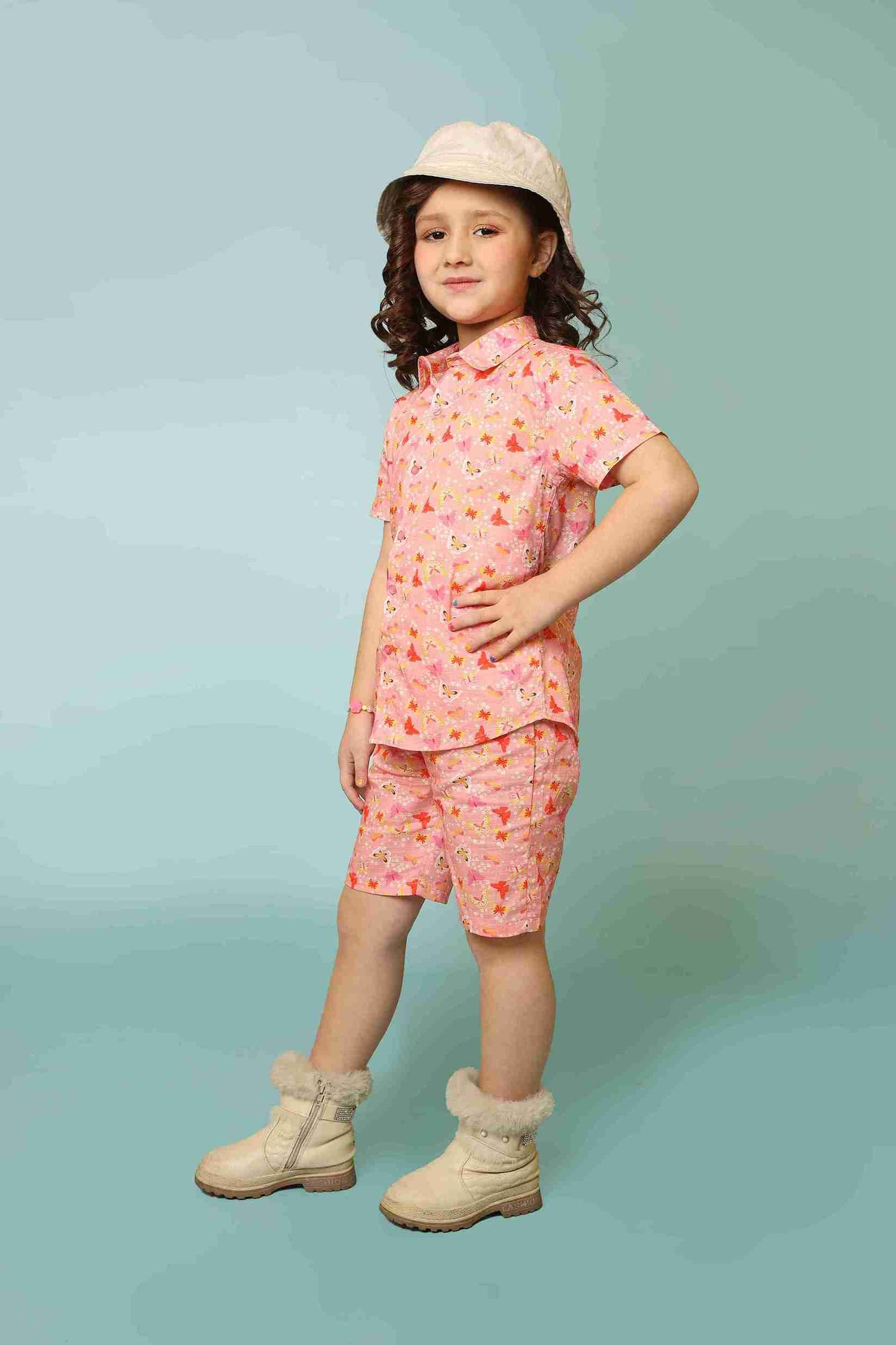 Me&Mum Girls' Nicker Shirt Set – Stylish & Comfortable Kidswear 25SB004-02Y-LPN