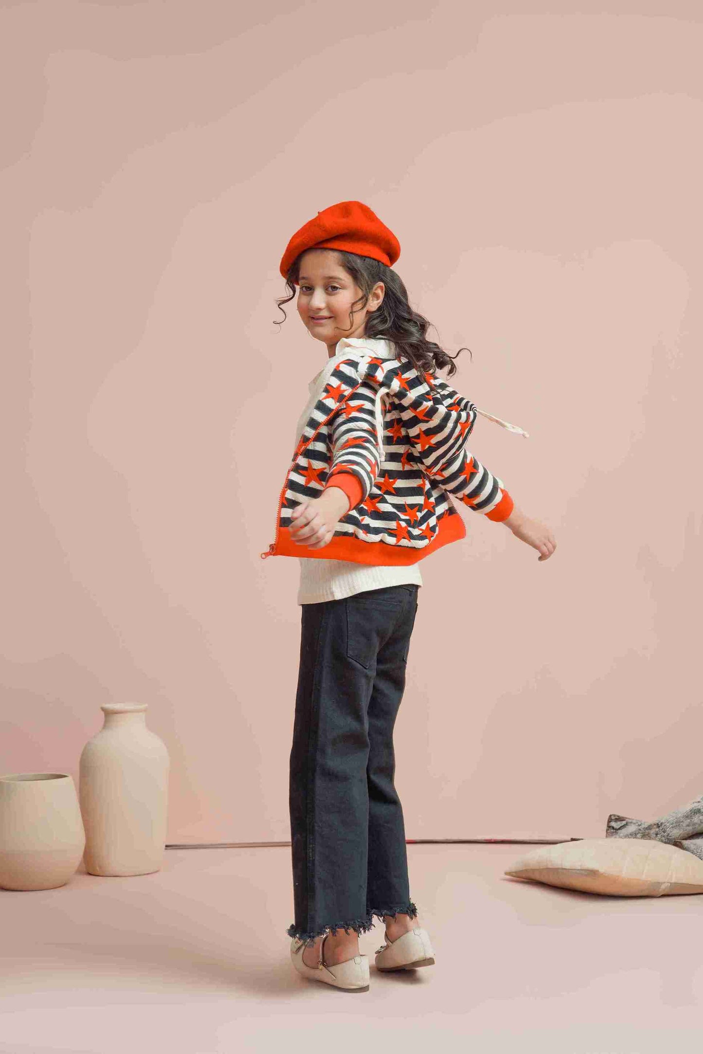 Me&Mum Warm Girls Multicolor Zipper Hoodie 25WBHD004-MUL-MUL