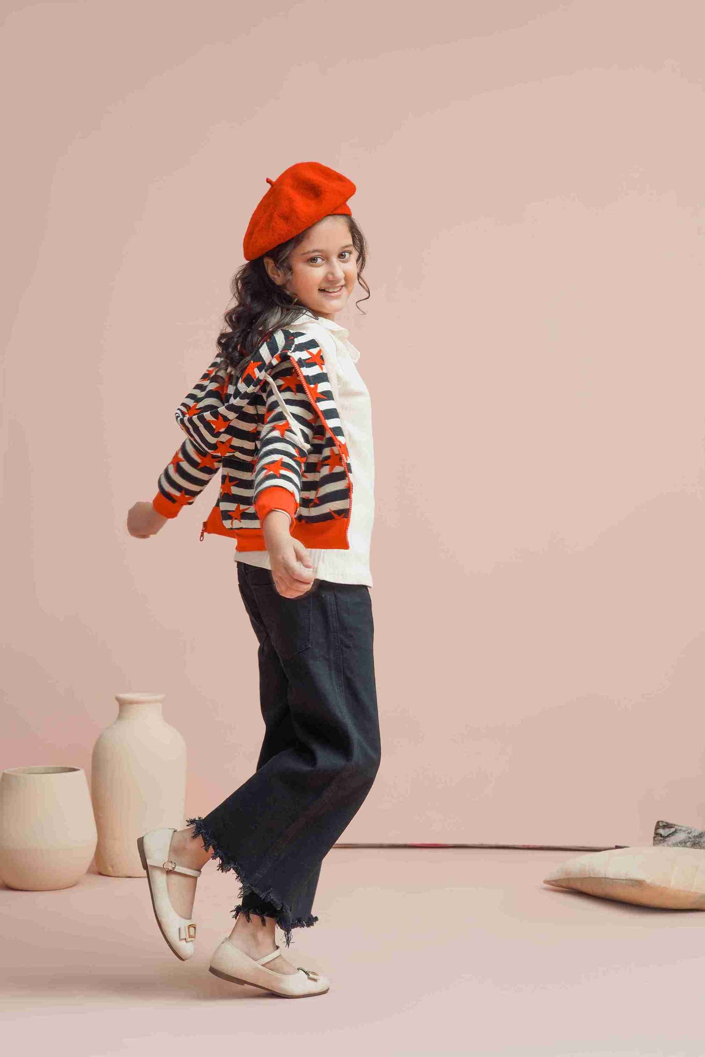 Me&Mum Warm Girls Multicolor Zipper Hoodie 25WBHD004-MUL-MUL