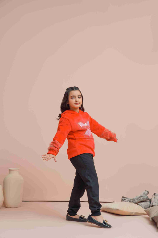 Me&Mum Warm Girls Embellished Sweatshirt – Cozy & Stylish Winter Wear