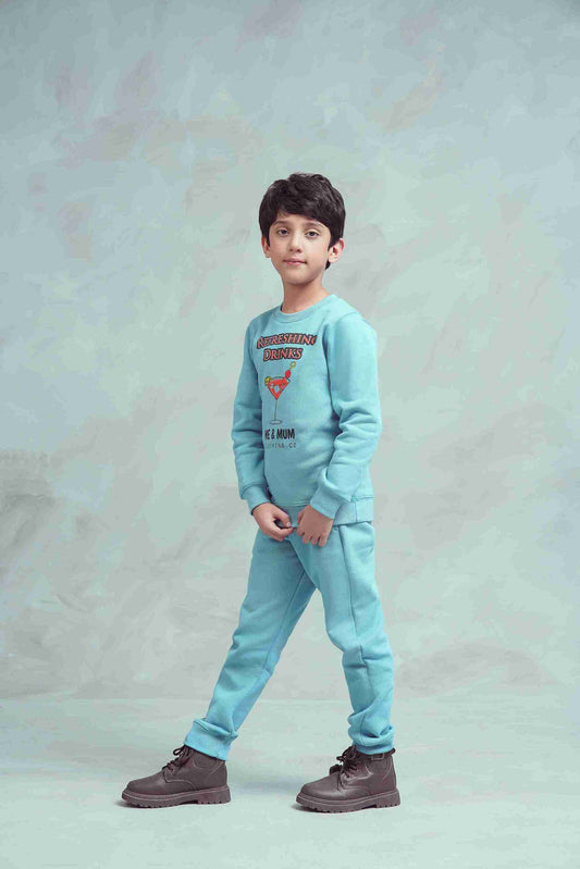 Sky Blue Boys Tracksuit – Soft, Stylish & Comfortable Activewear for Kids 24WB107-02Y-SBL