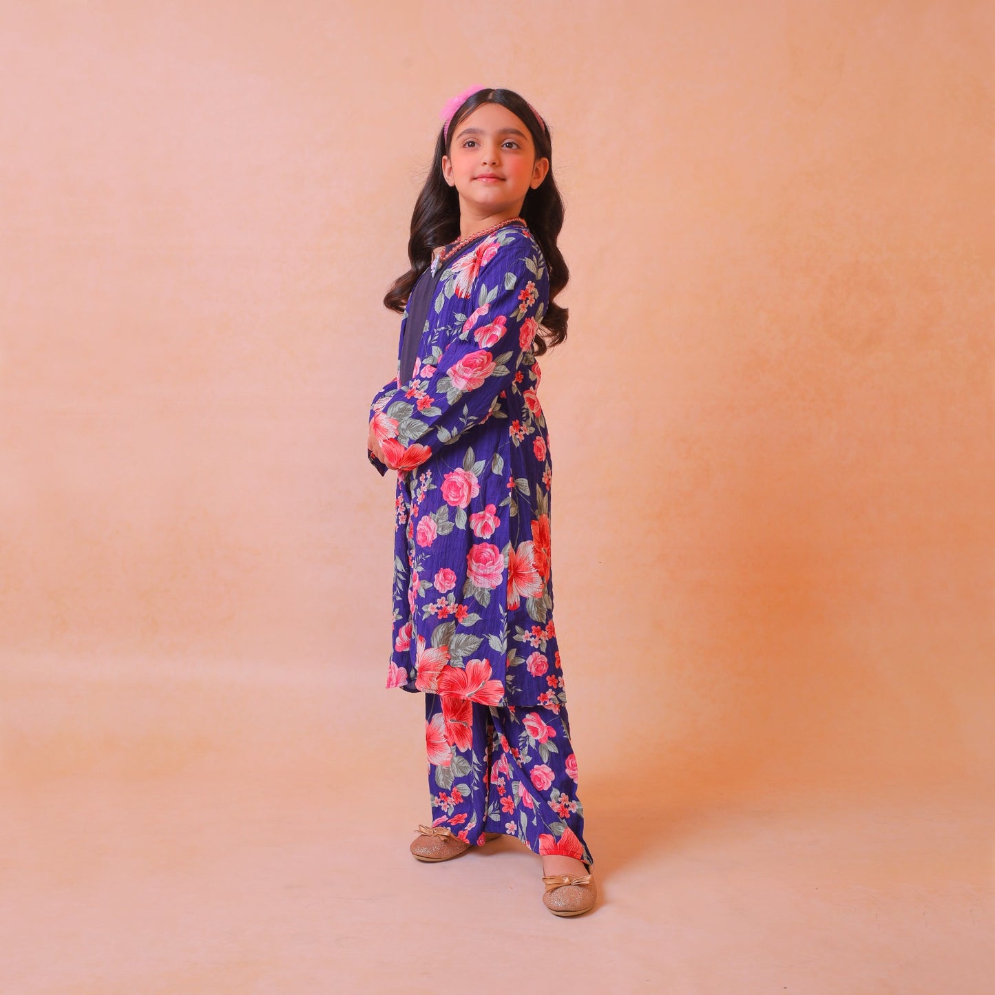 Blue 2 Piece/Cord Set Tropical Fabric 24WG177-02Y-BLU