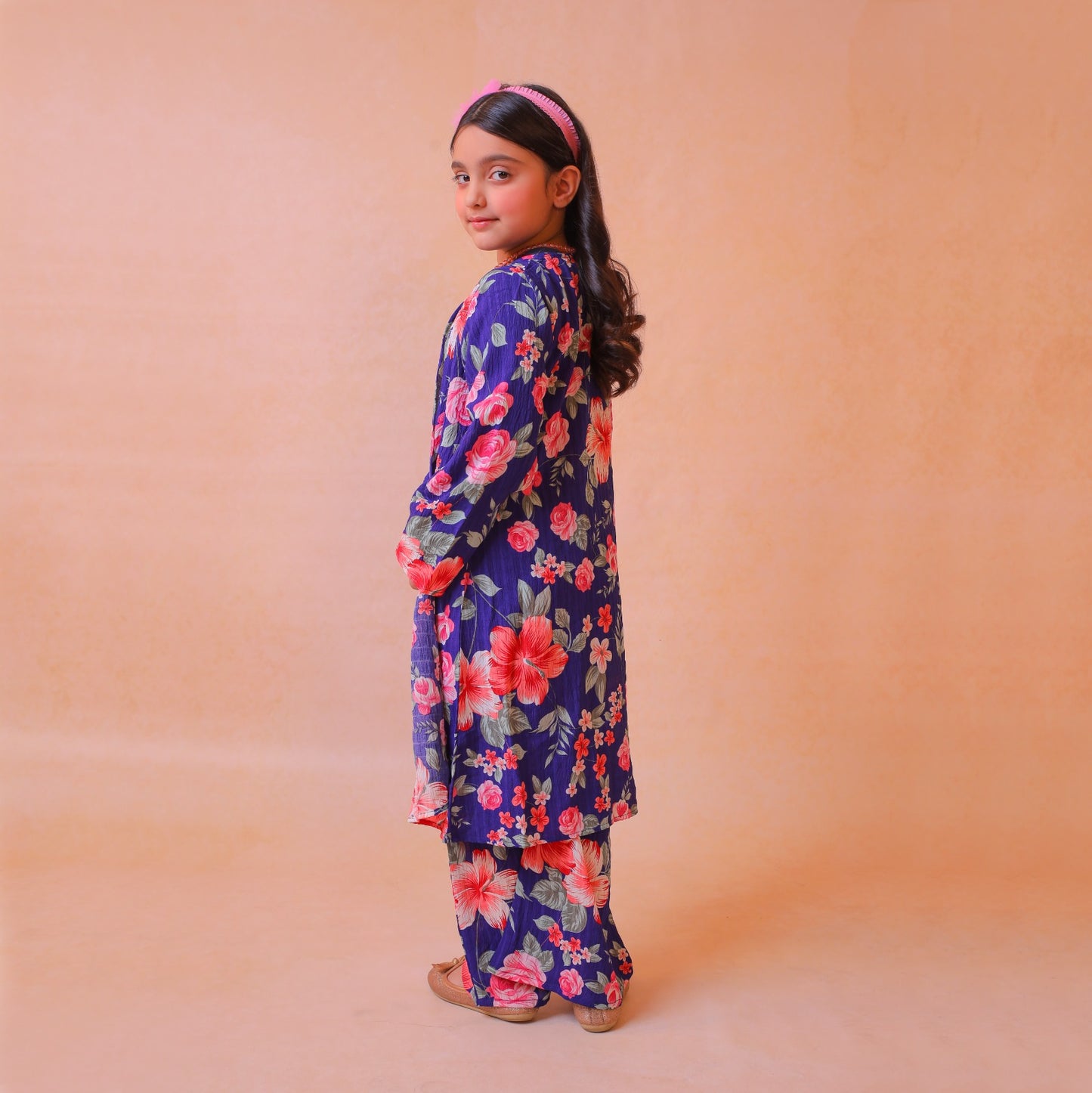 Blue 2 Piece/Cord Set Tropical Fabric 24WG177-02Y-BLU