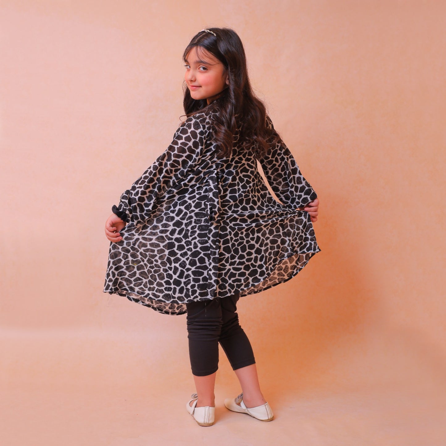 Chiffon/Georgette Top 24WG178-02Y-BLK
