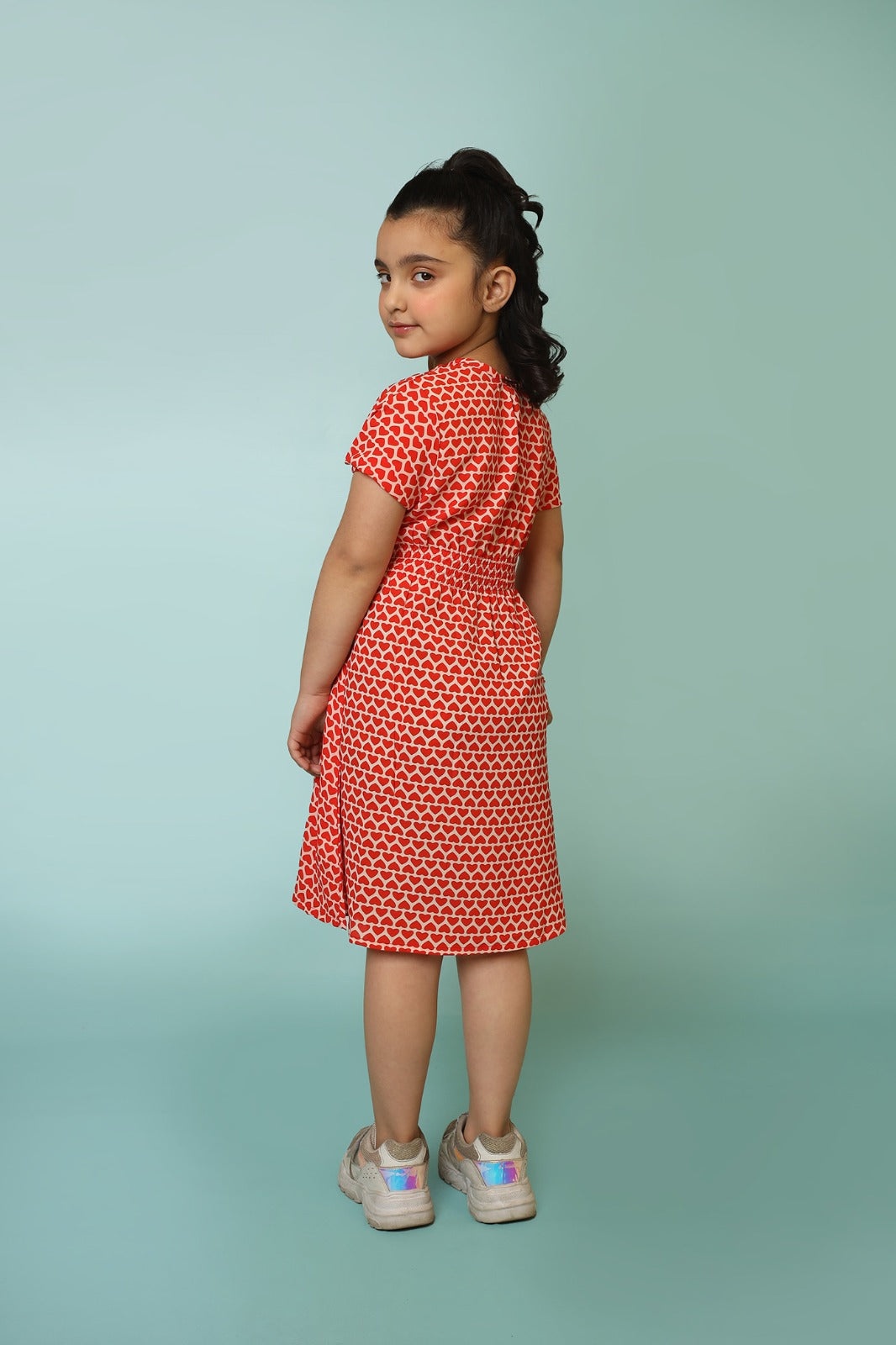Girls' Red & White Top – Stylish 25SG025-02Y-RED